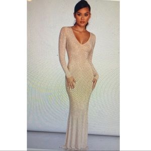 Windsor Long Sleeved Rhinestone Dress